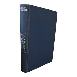 RARE 1963 Fundamentals Of Government Schmandt & Steinbicker Political Science TB